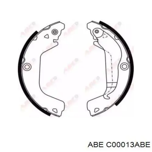 Гальма робочі задні ножні і гальмівні барабани ABE C00013ABE