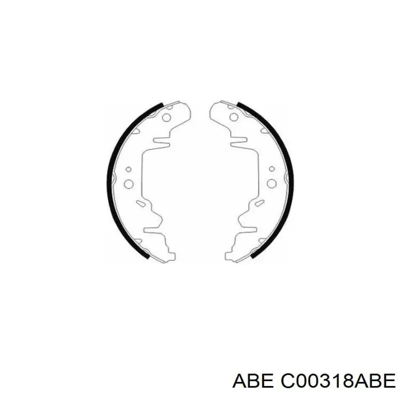 Купити C00318ABE ABE Колодки гальмові задні, барабанні