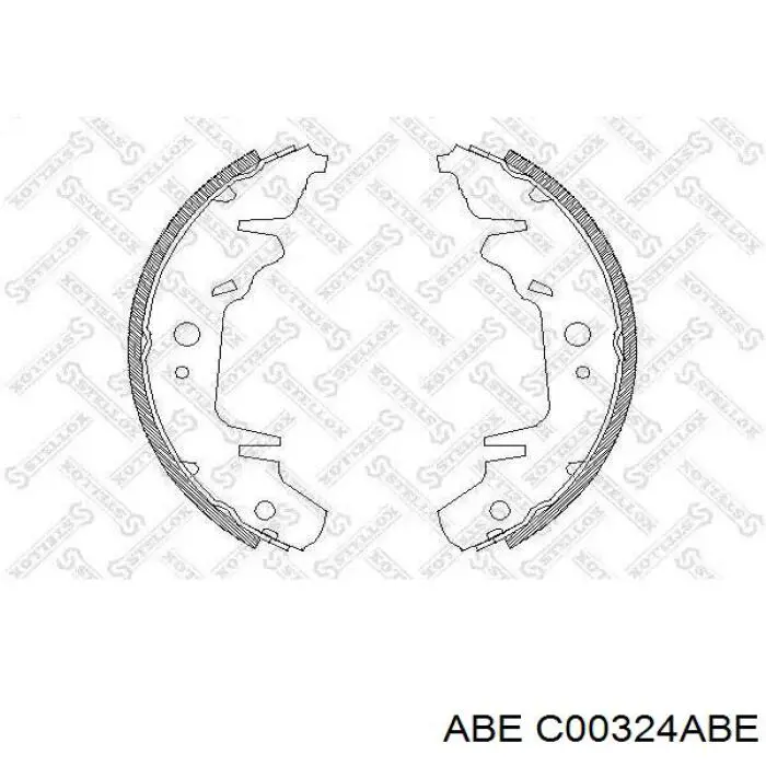 Колодки гальмові задні, барабанні C00324ABE ABE