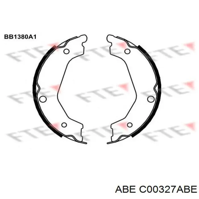 Колодки ручника/стоянкового гальма C00327ABE ABE