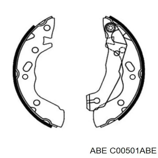 Гальмівні колодки ABE C00501ABE ціна, від 18.52 USD