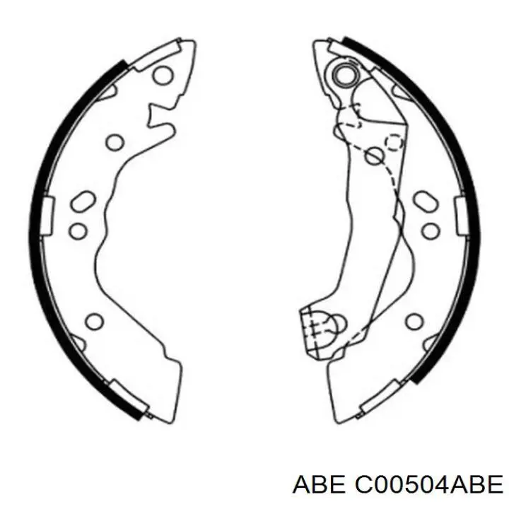 Купити C00504ABE ABE Колодки гальмові задні, барабанні