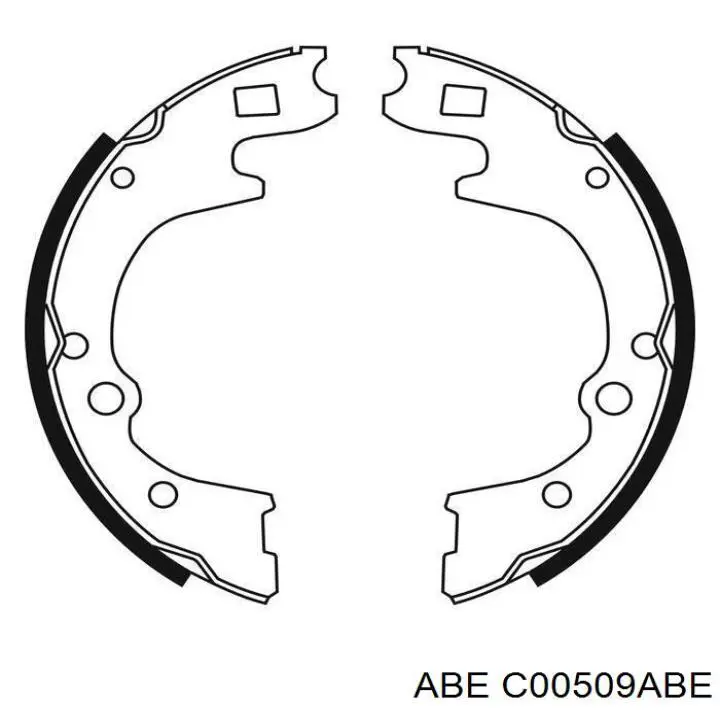 Колодки гальмові задні, барабанні C00509ABE ABE