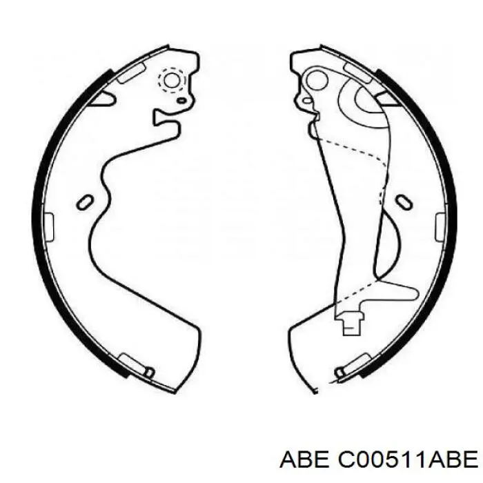 Купити C00511ABE ABE Колодки гальмові задні, барабанні
