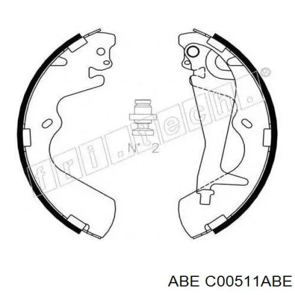Колодки гальмові задні, барабанні C00511ABE ABE