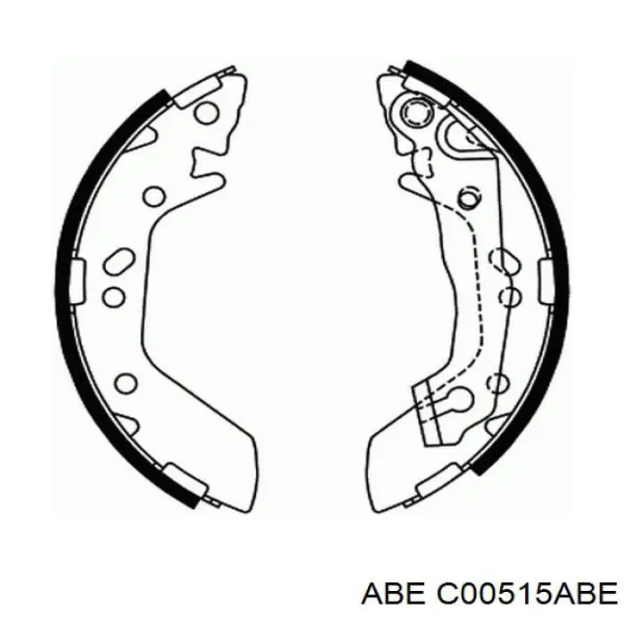 C00515ABE ABE колодки гальмові задні, барабанні
