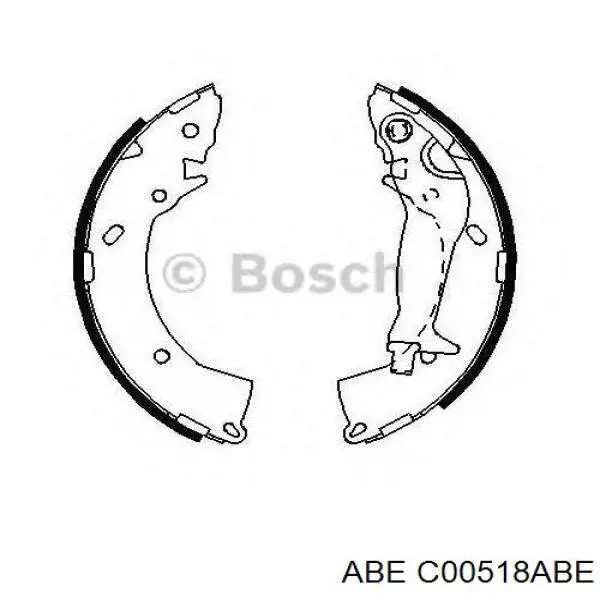 Колодки гальмові задні, барабанні C00518ABE ABE