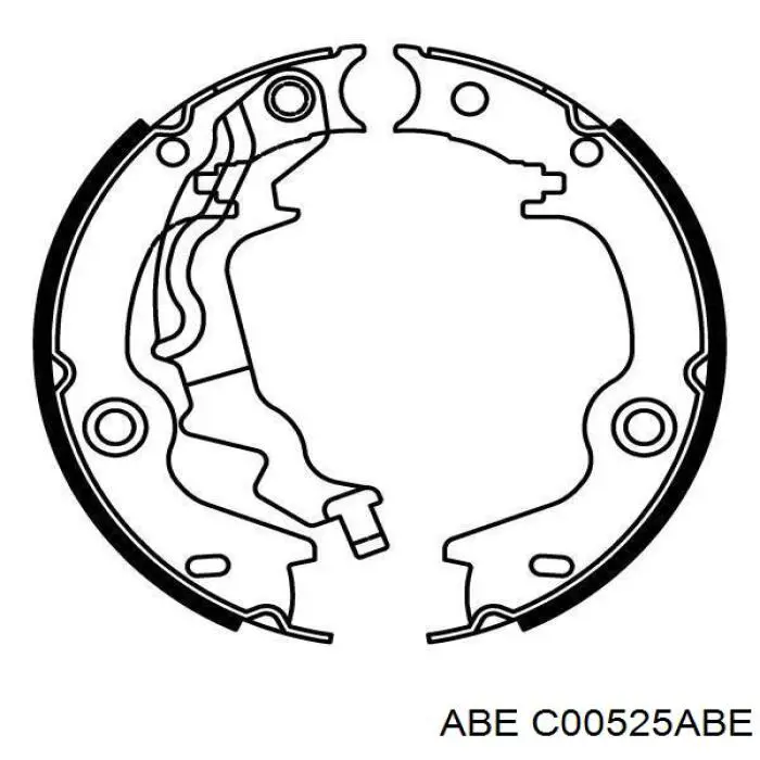 C00525ABE ABE колодки ручника/стоянкового гальма