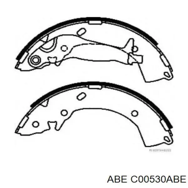 Колодки гальмові задні, барабанні C00530ABE ABE