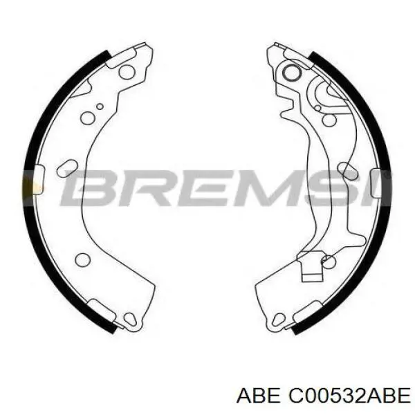 Колодки гальмові задні, барабанні ABE C00532ABE ціна, від 19.32 USD