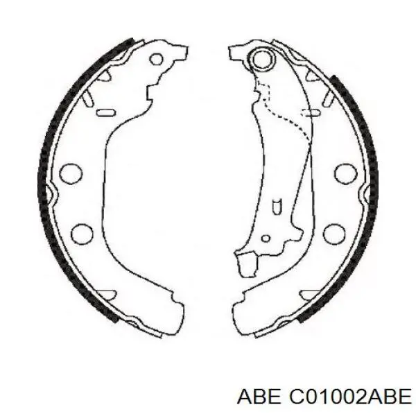 Купити C01002ABE ABE Колодки гальмові задні, барабанні