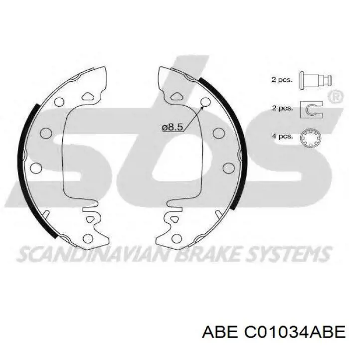 Гальма робочі задні ножні і гальмівні барабани ABE C01034ABE