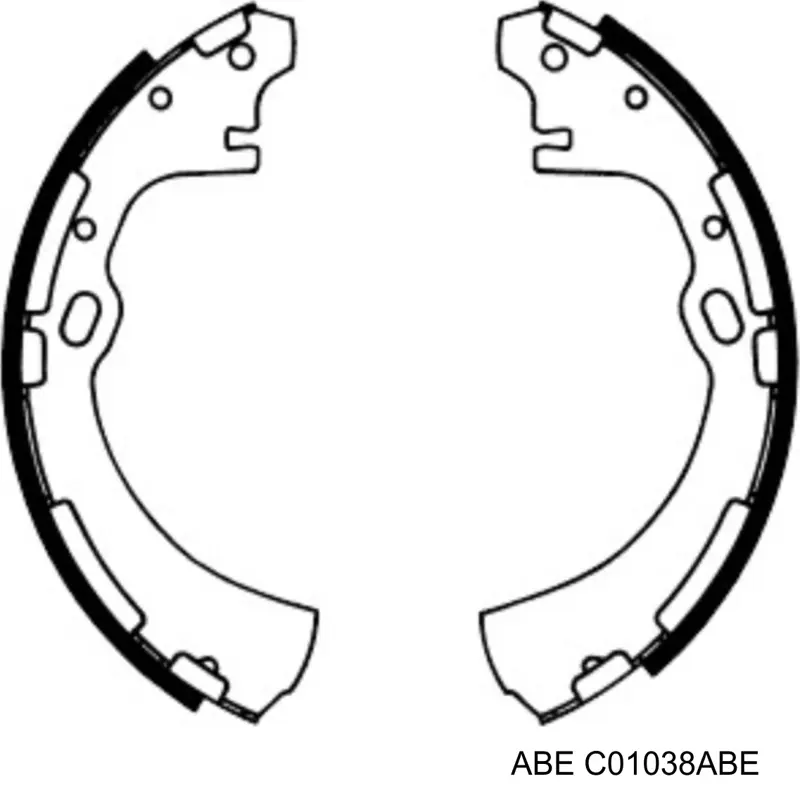 Колодки гальмові задні, барабанні ABE C01038ABE ціна, від 29.44 USD