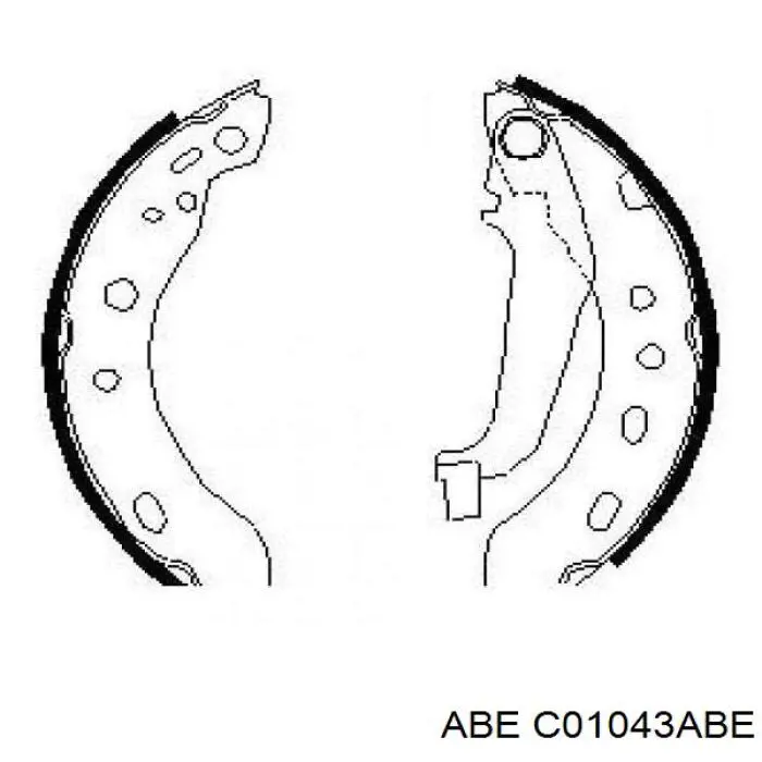 Гальма робочі задні ножні і гальмівні барабани ABE C01043ABE