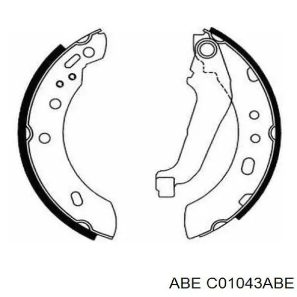 Купити C01043ABE ABE Колодки гальмові задні, барабанні