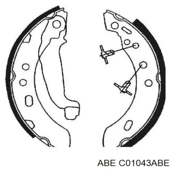 Колодки гальмові задні, барабанні C01043ABE ABE