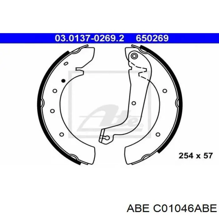 Гальма робочі задні ножні і гальмівні барабани ABE C01046ABE