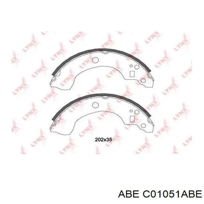 Колодки гальмові задні, барабанні C01051ABE ABE