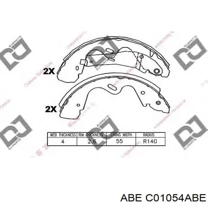 Купити C01054ABE ABE Колодки гальмові задні, барабанні