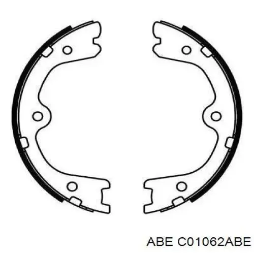 C01062ABE ABE колодки ручника/стоянкового гальма