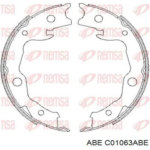 Купити C01063ABE ABE Гальмівні колодки гальма стоянки