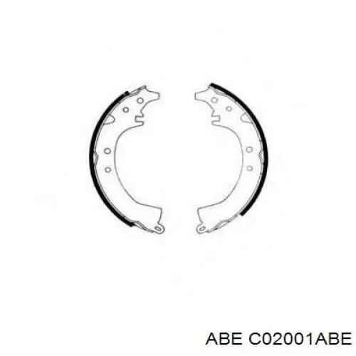 Колодки гальмові задні, барабанні C02001ABE ABE