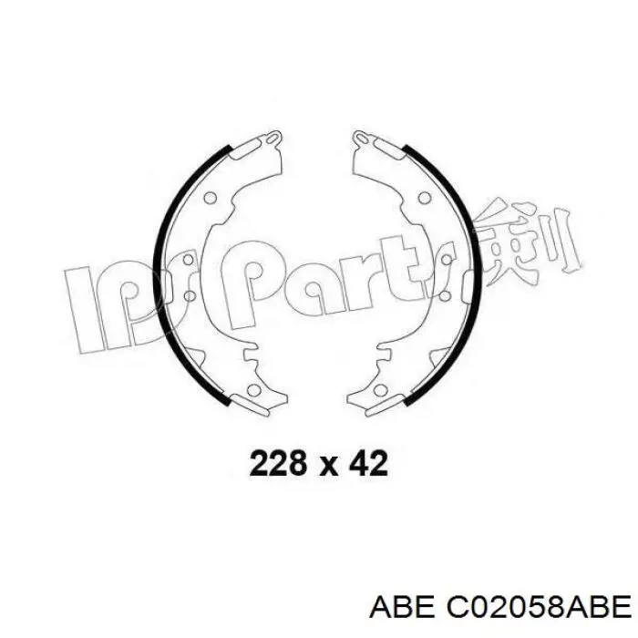Купити C02058ABE ABE Колодки гальмові задні, барабанні