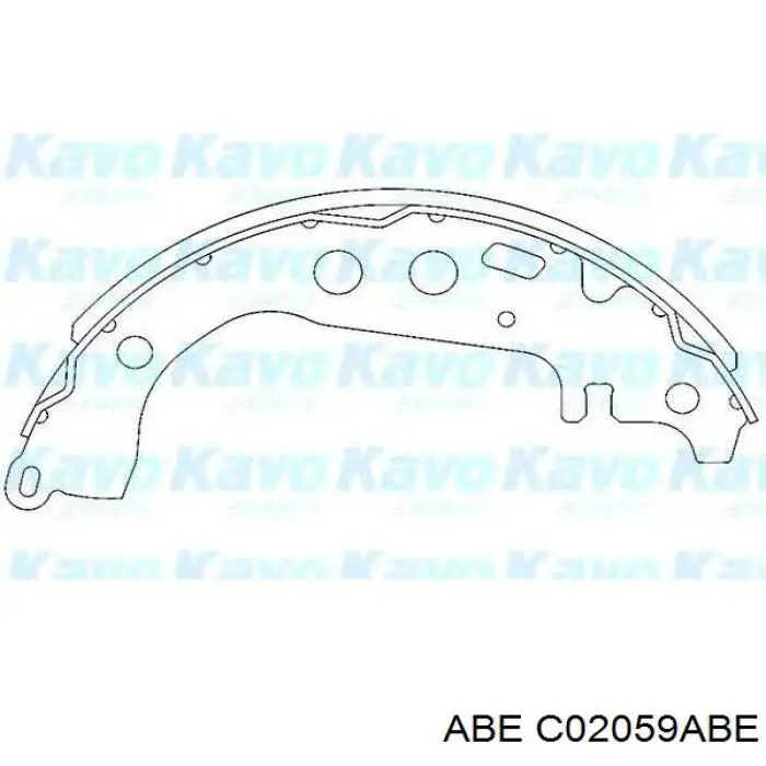 Колодки гальмові задні, барабанні C02059ABE ABE