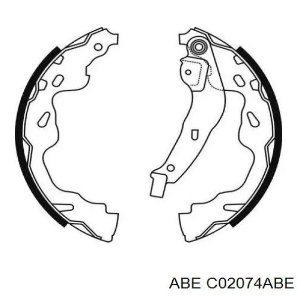 C02074ABE ABE колодки гальмові задні, барабанні