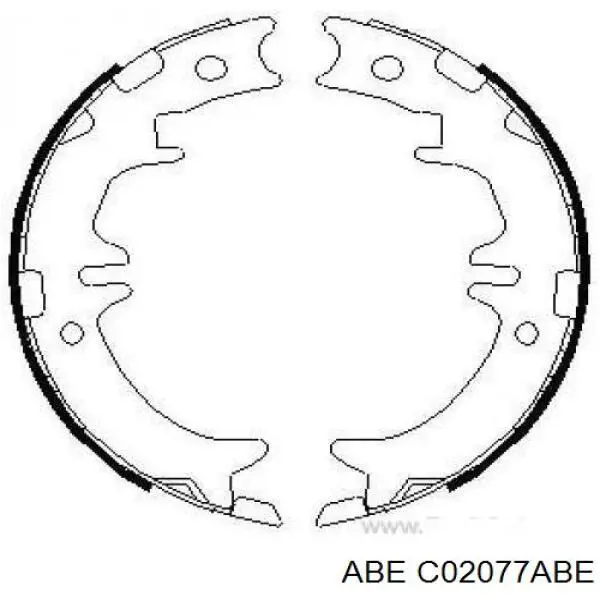 Колодки ручника / стоянкового гальма ABE C02077ABE ціна, від 23.07 USD