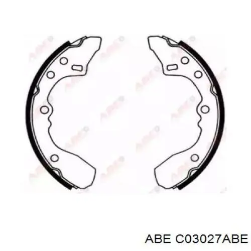 C03027ABE ABE Колодки гальмівні задні, барабанні