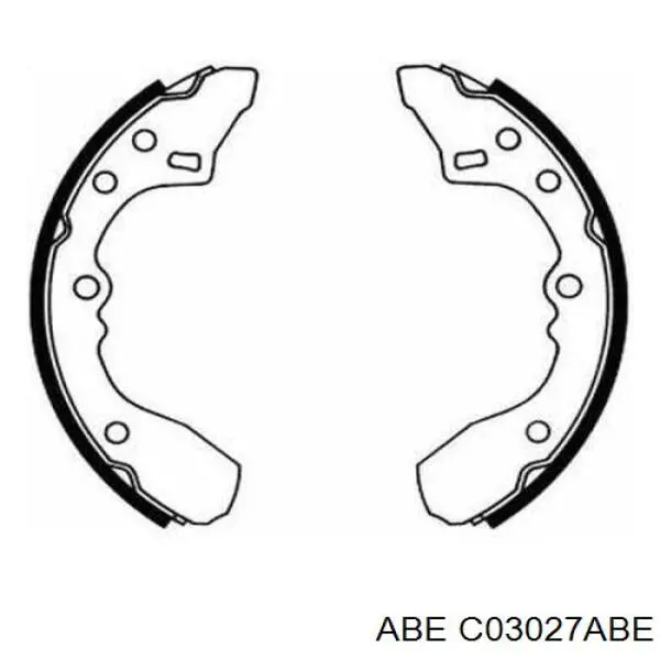 Колодки гальмові задні, барабанні ABE C03027ABE ціна, від 14.23 USD