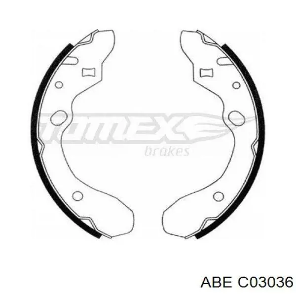 Колодки гальмові задні, барабанні ABE C03036 ціна, від 14.32 USD