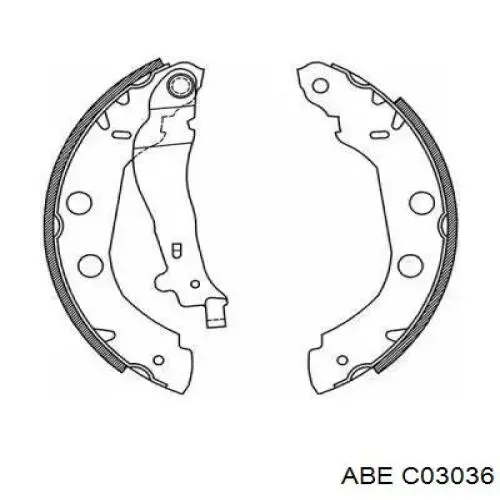 Колодки гальмові задні, барабанні C03036 ABE