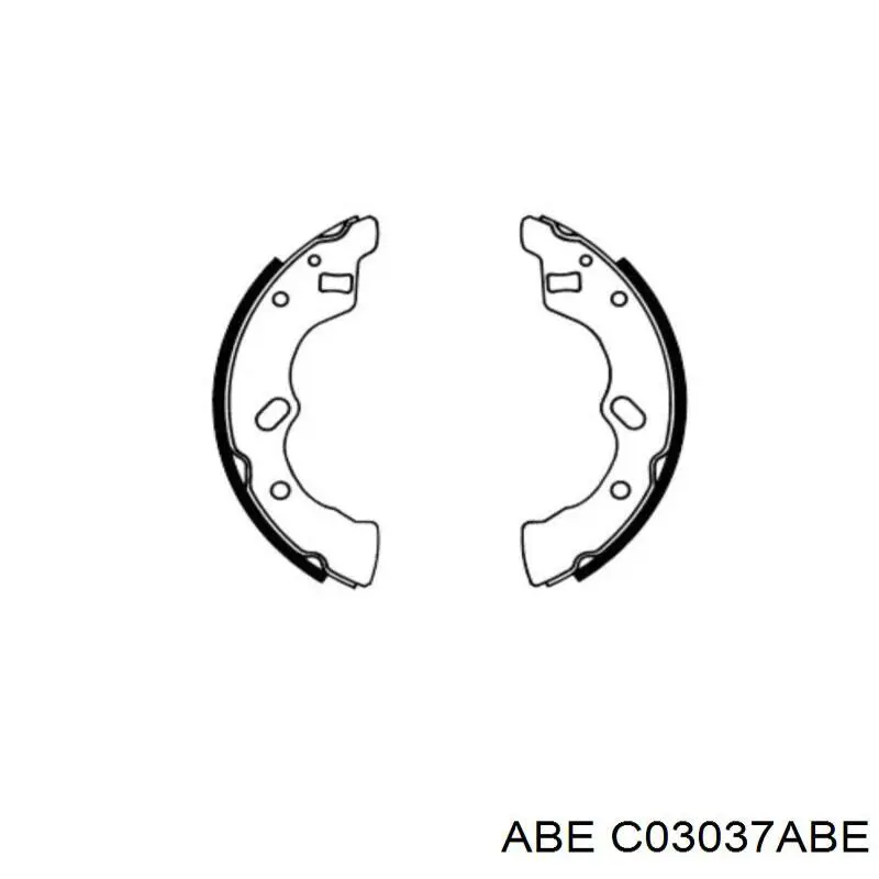 Купити C03037ABE ABE Колодки гальмові задні, барабанні