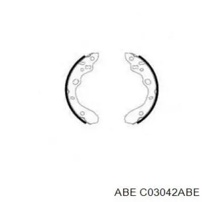 Колодки гальмові задні, барабанні ABE C03042ABE ціна, від 16.86 USD