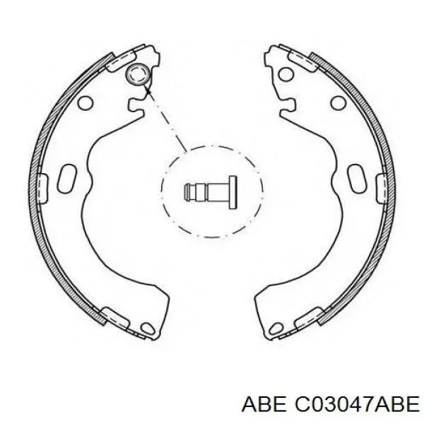 Гальма робочі задні ножні і гальмівні барабани ABE C03047ABE