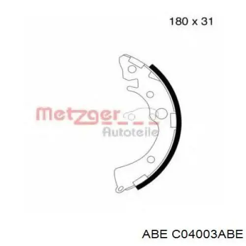 C04003ABE ABE Колодки гальмівні задні, барабанні