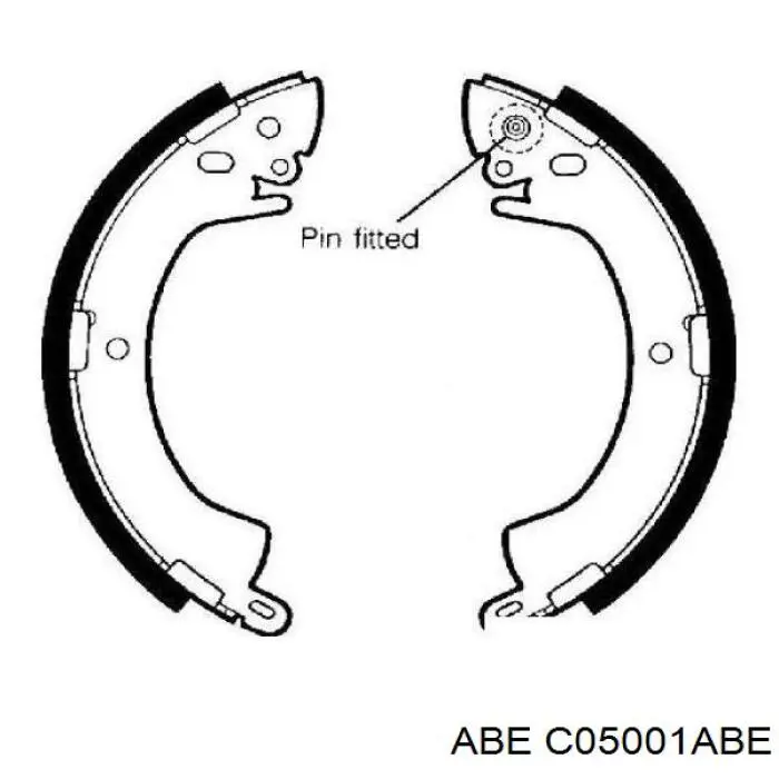 Купити C05001ABE ABE Колодки гальмові задні, барабанні