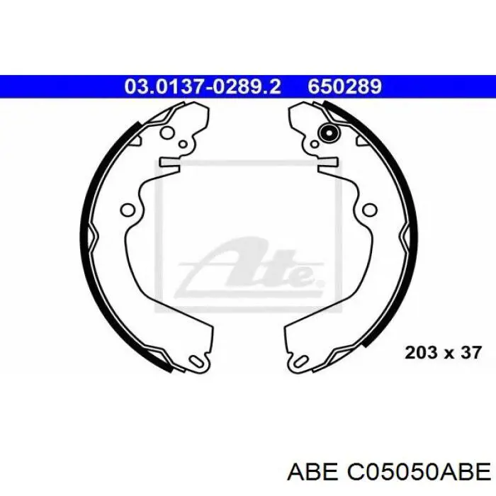 Гальма робочі задні ножні і гальмівні барабани ABE C05050ABE