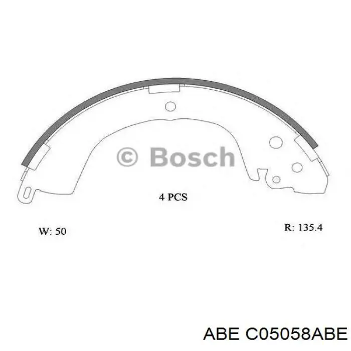 Гальма робочі задні ножні і гальмівні барабани ABE C05058ABE
