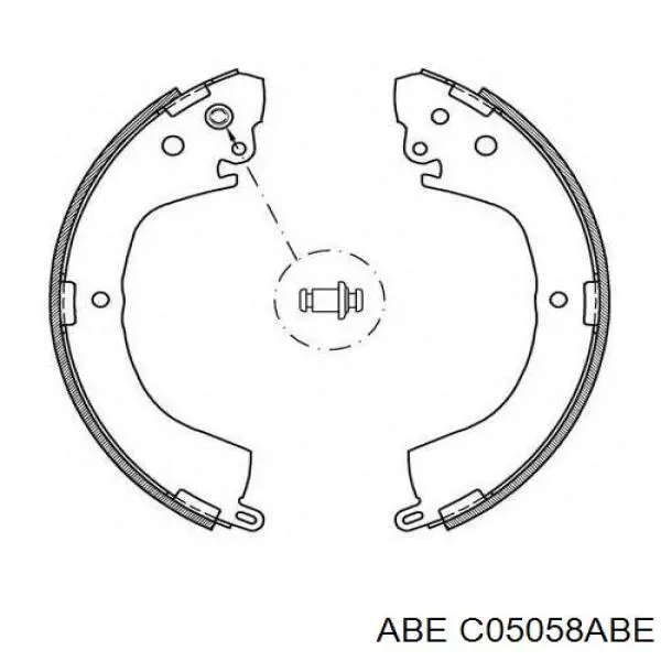 Колодки гальмові задні, барабанні ABE C05058ABE ціна, від 27.10 USD