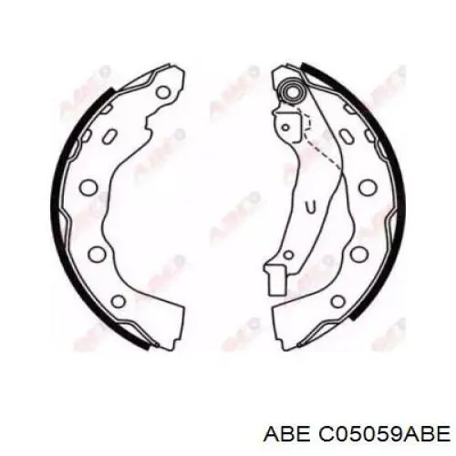 Колодки гальмові задні, барабанні C05059ABE ABE