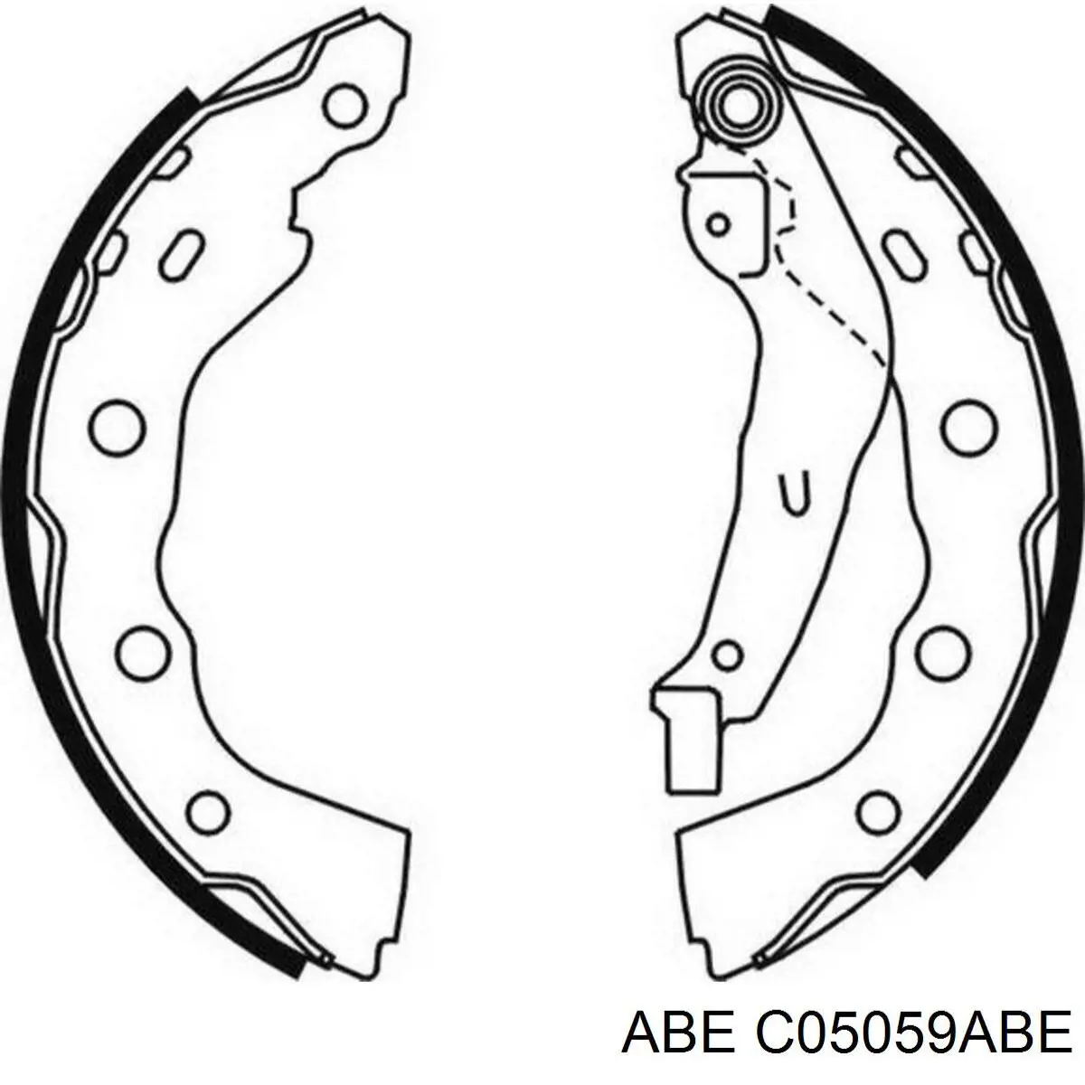 C05059ABE ABE Колодки гальмівні задні, барабанні