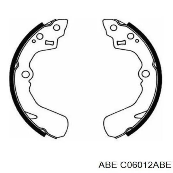 C06012ABE ABE колодки гальмові задні, барабанні