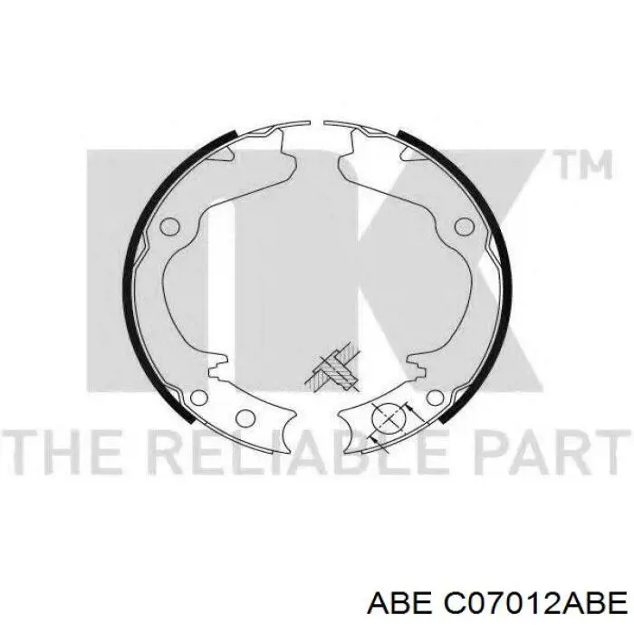 Колодки стоянкового гальма ABE C07012ABE