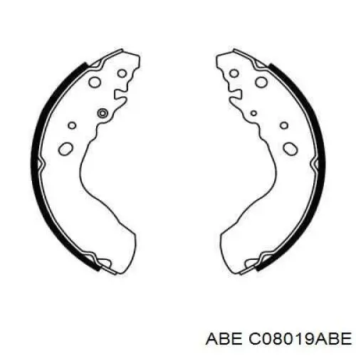 Купити C08019ABE ABE Колодки гальмові задні, барабанні