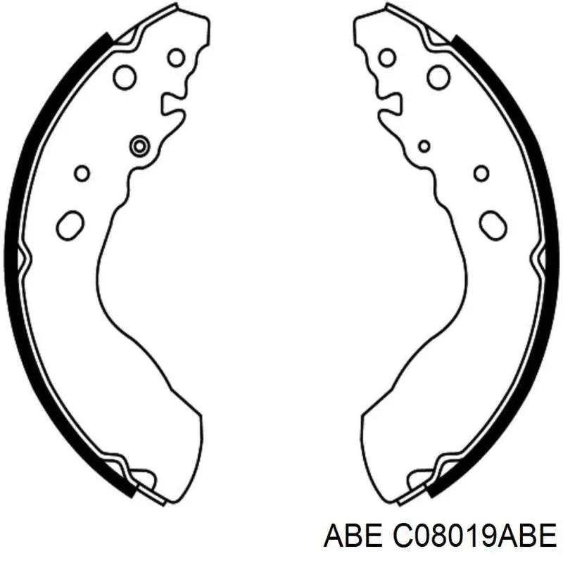 Колодки гальмові задні, барабанні ABE C08019ABE ціна, від 27.96 USD