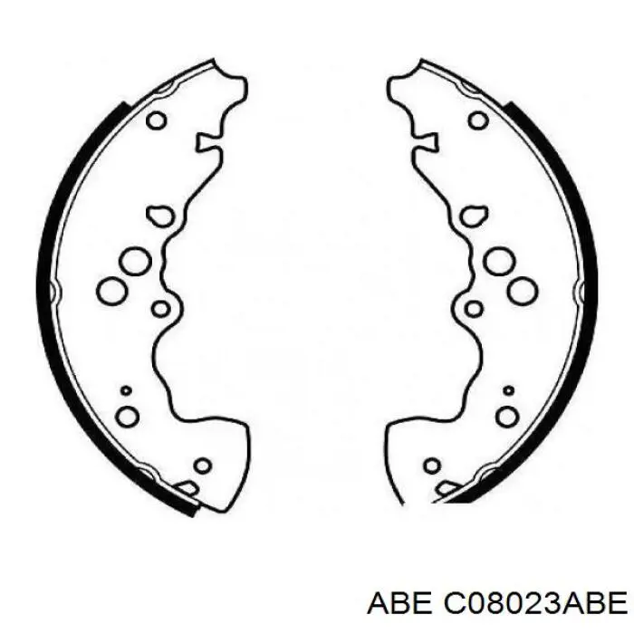 Купити C08023ABE ABE Колодки гальмові задні, барабанні