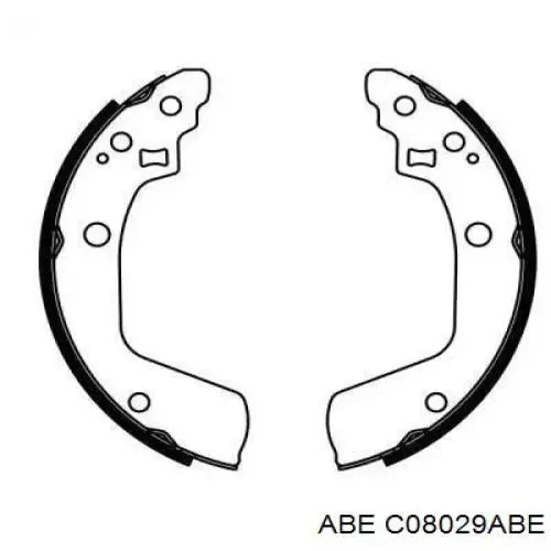 C08029ABE ABE колодки гальмові задні, барабанні